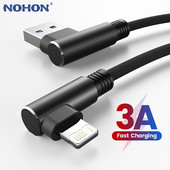 USB-kábel iPhone 12 13 11 Pro Max X XR 6s 7 8 Plus SE iPad hosszú 3 m 90 fokos gyorstöltés adat töltő kábel mobiltelefonhoz vezeték