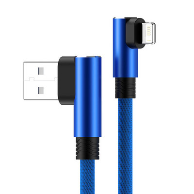 USB-kábel iPhone 12 13 11 Pro Max X XR 6s 7 8 Plus SE iPad hosszú 3 m 90 fokos gyorstöltés adat töltő kábel mobiltelefonhoz vezeték