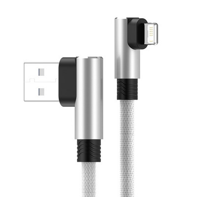 USB-kábel iPhone 12 13 11 Pro Max X XR 6s 7 8 Plus SE iPad hosszú 3 m 90 fokos gyorstöltés adat töltő kábel mobiltelefonhoz vezeték
