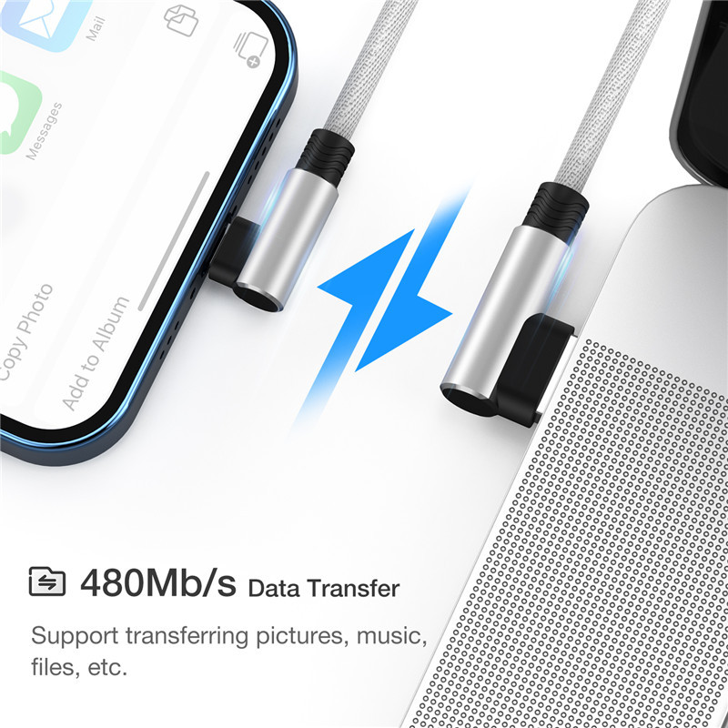 USB-kábel iPhone 12 13 11 Pro Max X XR 6s 7 8 Plus SE iPad hosszú 3 m 90 fokos gyorstöltés adat töltő kábel mobiltelefonhoz vezeték