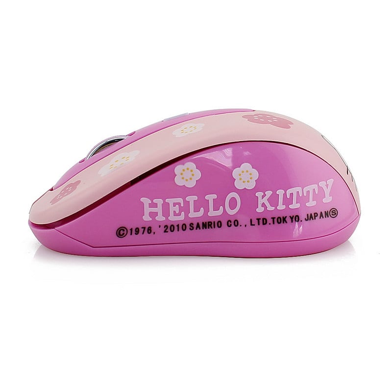 2,4G vezeték nélküli számítógépes egér Ergonomikus, csendes, kreatív Mause Hallo Kitty aranyos egérlány rózsaszín ajándék laptop PC-hez MAC számítógéphez