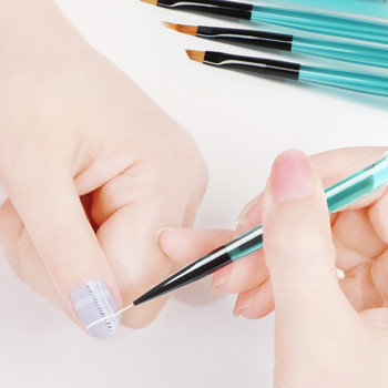 Beautilux Blue Crystal Nail Brush Nails Art Design Liner Акрилни четки за удължаване на френски нокти Консумативи за професионалисти