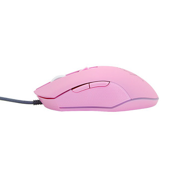 Розова оптична мишка Sailor Yoon Gaming Computer Wired Mause Mute Pretty Backlit Colorful Mice 3200DPI For Girl Women Gift PC Game