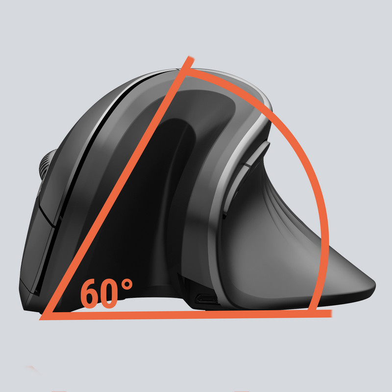 Ergonomski okomiti bežični miš USB optički udobni miševi za igranje punjivi tihi uredski miš za računalo prijenosno računalo