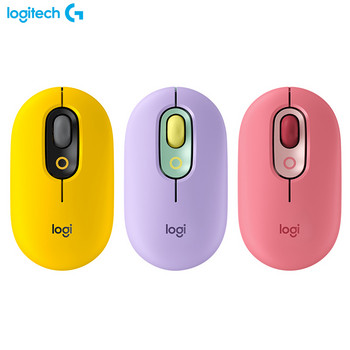 Нова безжична мишка Logitech POP Bluetooth безшумни мишки Високопрецизни оптични проследяващи мишки за ipad Notebook Office Portable