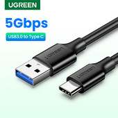 Καλώδιο UGREEN USB Type C 5 Gbps για Samsung Galaxy S9 Note 8 9 USB 3.0 Type-C 3A Καλώδιο δεδομένων γρήγορης φόρτισης για Xiaomi 11 Καλώδιο USB
