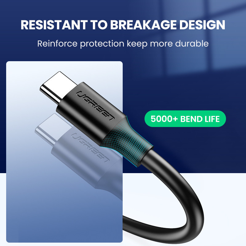 Καλώδιο UGREEN USB Type C 5 Gbps για Samsung Galaxy S9 Note 8 9 USB 3.0 Type-C 3A Καλώδιο δεδομένων γρήγορης φόρτισης για Xiaomi 11 Καλώδιο USB