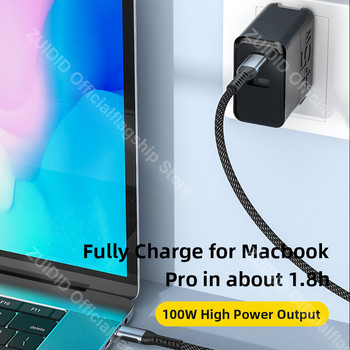 Кабел за бързо зареждане 4.0 USB C към USB тип C за MacBook Pro PD 100W 5A Бързо зареждане за Samsung Xiaomi mi 10 Кабел за зареждане 1/2M