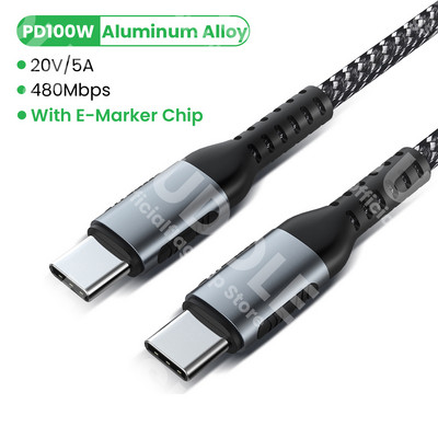 Quick Charge 4.0 USB C na USB Type C kabel za MacBook Pro PD 100W 5A Brzo punjenje za Samsung Xiaomi mi 10 kabel za punjenje 1/2M