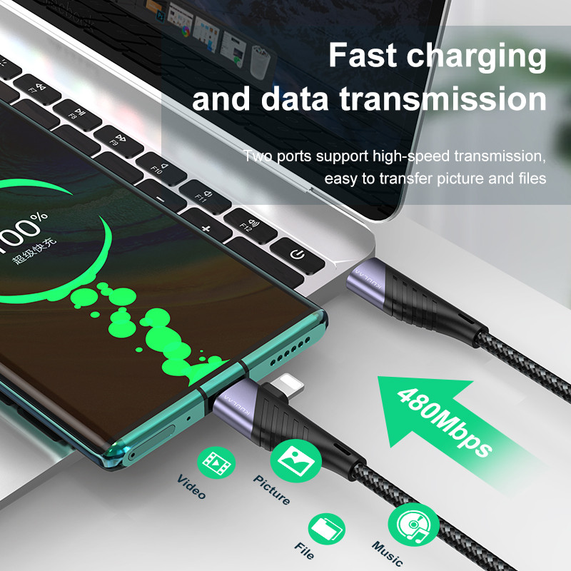 KUULAA USB C σε USB Type C σε καλώδιο Lightning PD 65W 20W Καλώδιο γρήγορης φόρτισης για iPhone 14 13 12 11 Huawei Samsung Cord