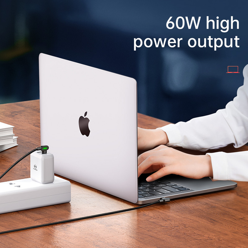 Mcdodo 60W PD USB Type-C do Type-C dátový kábel 3A pre Xiaomi Samsung Huawei Macbook Pro notebook telefón rýchle nabíjanie dvojitý ohybný kábel