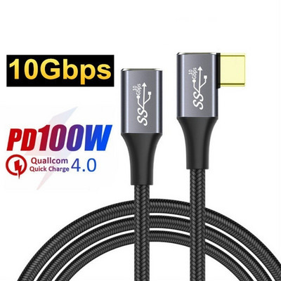 Predlžovací kábel USB C, USB 3.1 10 Gbps, PD100W, samec-samica, predlžovací kábel typu C, Thunderbolt 3 pre Nintendo Switch, MacBook