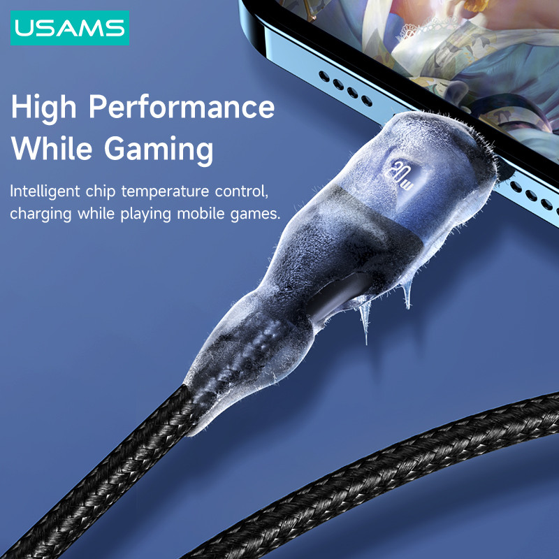 USAMS U71 100W 3 σε 2 Καλώδιο δεδομένων γρήγορης φόρτισης για iPhone 14 13 12 Mini Pro Max MacBook iPad Air Pro Xiaomi OPPO Huawei Samsung