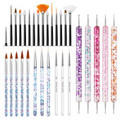 Σετ Πινέλα Μανικιούρ Dotting Pen Acylic Nail Extension Painting Nail Brushes for Nail Art Gel Nail Polish Tools Professional