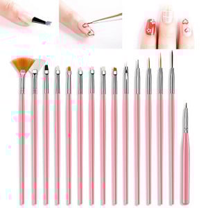 Σετ Πινέλα Μανικιούρ Dotting Pen Acylic Nail Extension Painting Nail Brushes for Nail Art Gel Nail Polish Tools Professional