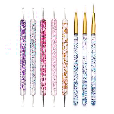 Σετ Πινέλα Μανικιούρ Dotting Pen Acylic Nail Extension Painting Nail Brushes for Nail Art Gel Nail Polish Tools Professional