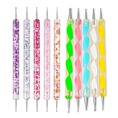 Σετ Πινέλα Μανικιούρ Dotting Pen Acylic Nail Extension Painting Nail Brushes for Nail Art Gel Nail Polish Tools Professional