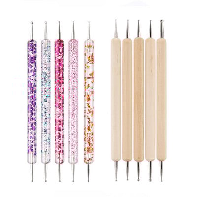 Σετ Πινέλα Μανικιούρ Dotting Pen Acylic Nail Extension Painting Nail Brushes for Nail Art Gel Nail Polish Tools Professional