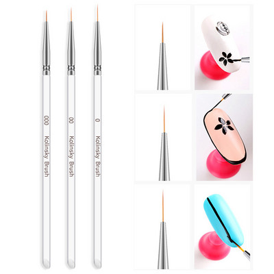 Σετ Πινέλα Μανικιούρ Dotting Pen Acylic Nail Extension Painting Nail Brushes for Nail Art Gel Nail Polish Tools Professional