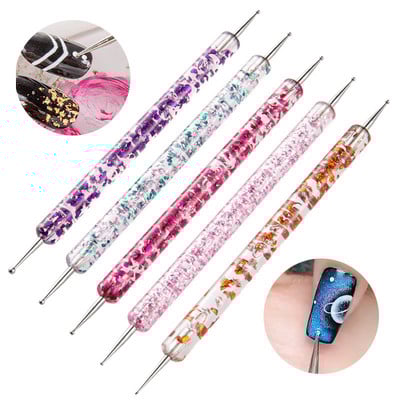 Σετ Πινέλα Μανικιούρ Dotting Pen Acylic Nail Extension Painting Nail Brushes for Nail Art Gel Nail Polish Tools Professional
