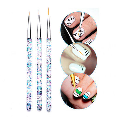 Σετ Πινέλα Μανικιούρ Dotting Pen Acylic Nail Extension Painting Nail Brushes for Nail Art Gel Nail Polish Tools Professional