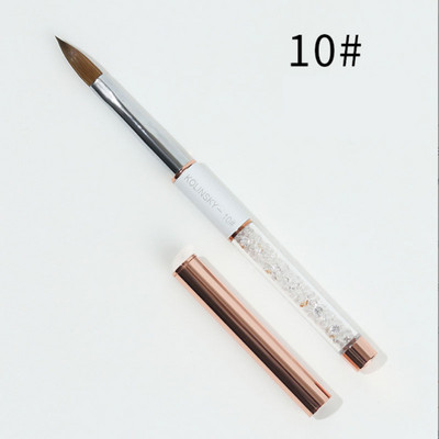 100%-os tisztaságú Kolinsky Sable körömkefe akril púderecsetek körömhosszabbító eszközök professzionális Nails Art toll