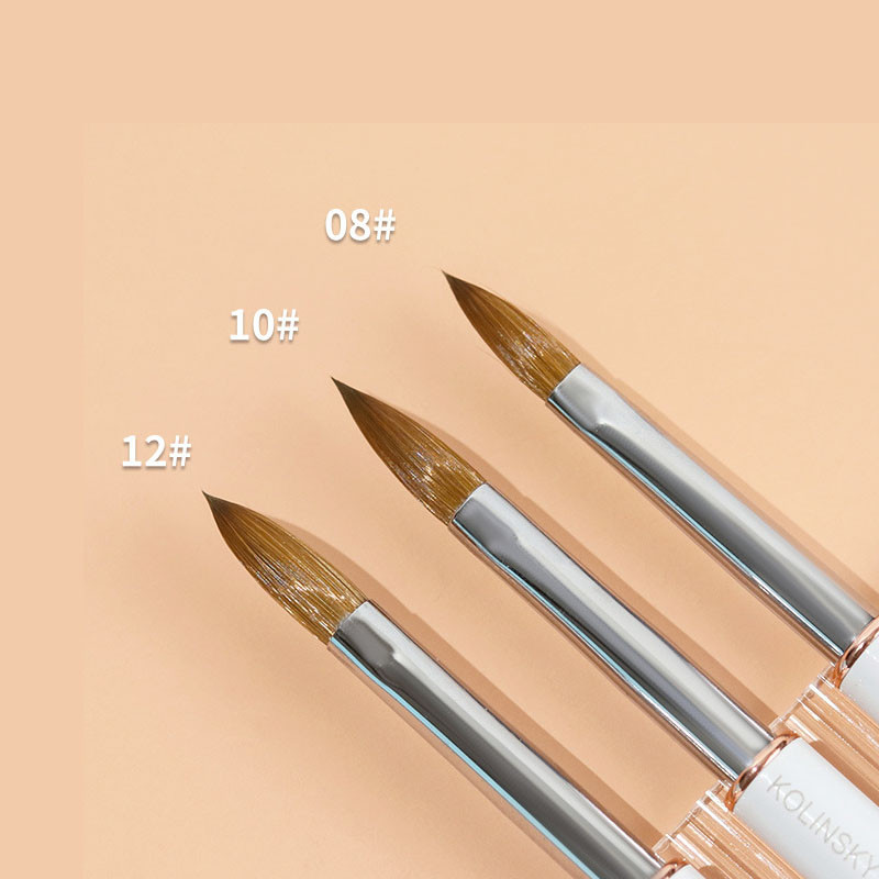 100%-os tisztaságú Kolinsky Sable körömkefe akril púderecsetek körömhosszabbító eszközök professzionális Nails Art toll