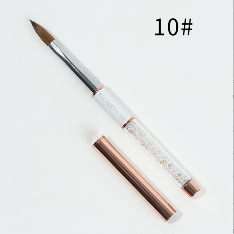 100%-os tisztaságú Kolinsky Sable körömkefe akril púderecsetek körömhosszabbító eszközök professzionális Nails Art toll