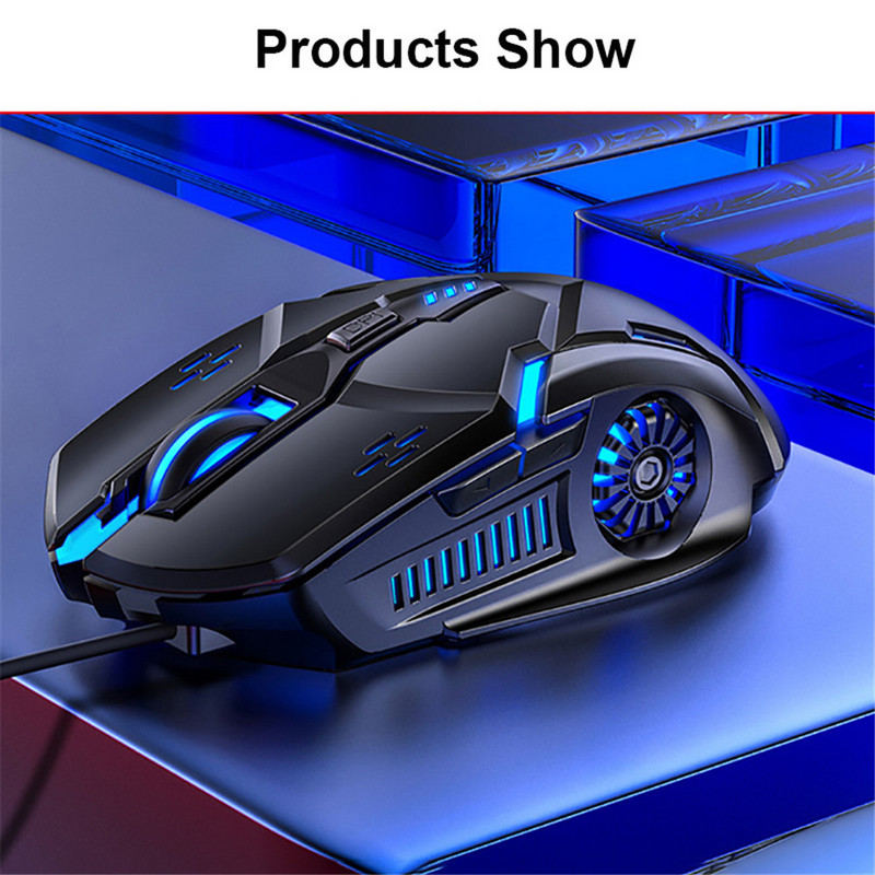 Miš za igranje Žičani miš za isključivanje zvuka Miš za igrače 6 tipki Svjetleći USB računalni miš za računalo PC Laptop Gaming