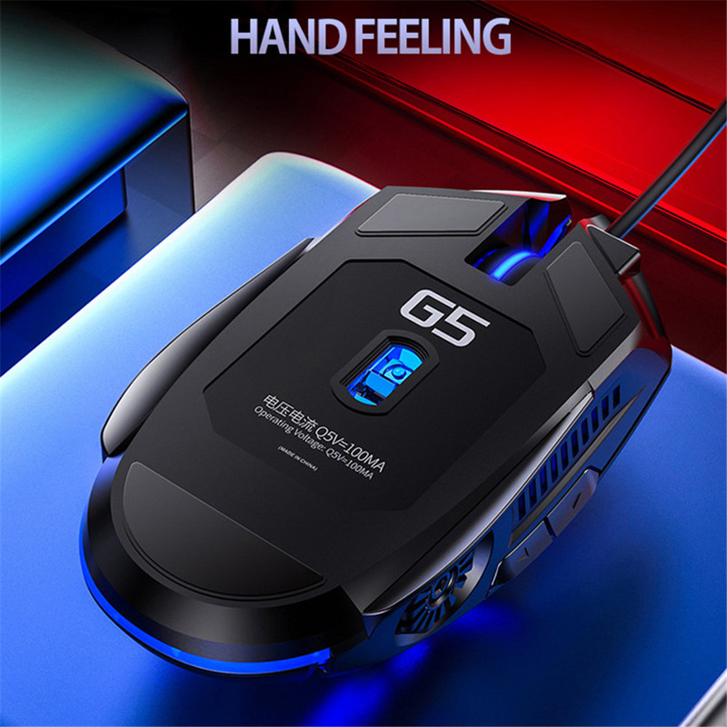 Miš za igranje Žičani miš za isključivanje zvuka Miš za igrače 6 tipki Svjetleći USB računalni miš za računalo PC Laptop Gaming