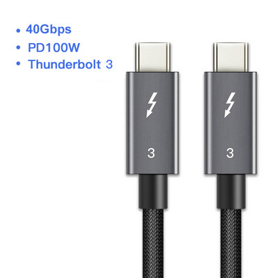 Καλώδιο USB C σε USB C PD 100W Thunderbolt 3 Πιστοποιημένο 40 Gbps Τύπος C έως C USB3.1 Γρήγορο καλώδιο PD για Macbook Pro Quick Charge C024