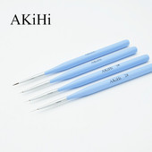 AKiHi Nail Art Liner festőecset rajz viráglakk ecsetek UV gél toll kék színű kupakkal