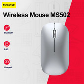 MC 502 2.4G bežični Bluetooth miš, tipka za isključivanje zvuka, bešumno punjenje, bežični miš s USB prijemnikom