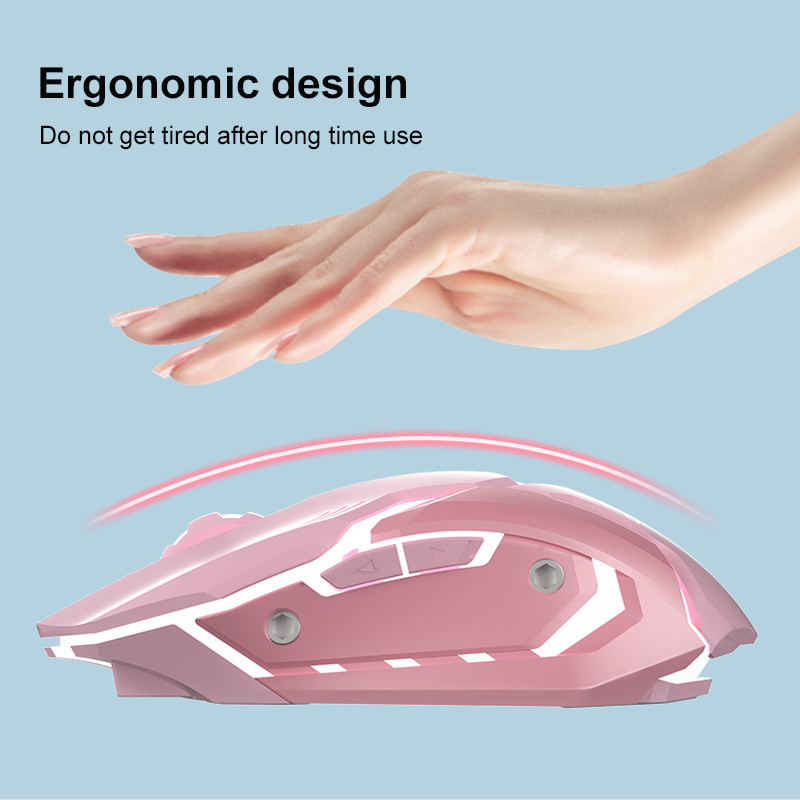 Vezetékes játékegér Silent Mause Ergonomikus 4 gombos háttérvilágítású Mini Magic egér laptop számítógéphez PC-játékos csendes egér Ajándék lányoknak