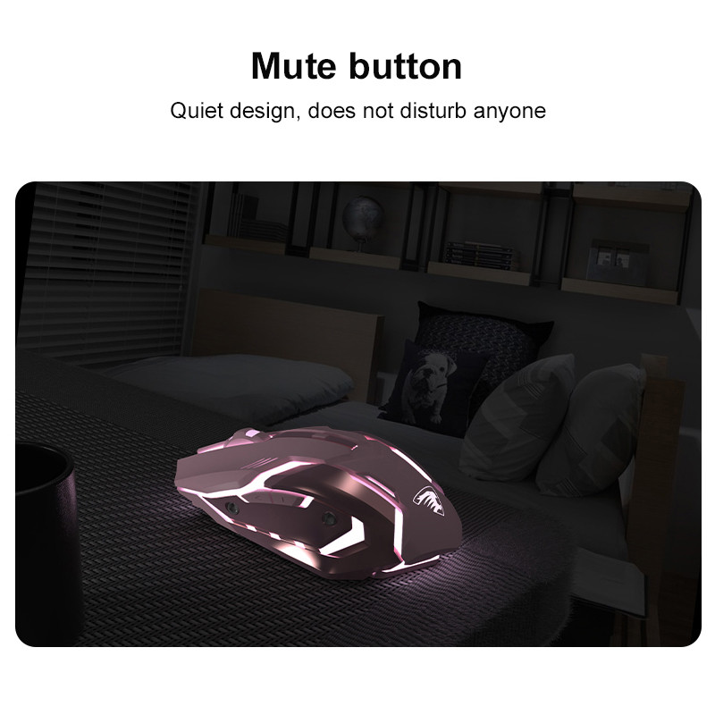 Vezetékes játékegér Silent Mause Ergonomikus 4 gombos háttérvilágítású Mini Magic egér laptop számítógéphez PC-játékos csendes egér Ajándék lányoknak