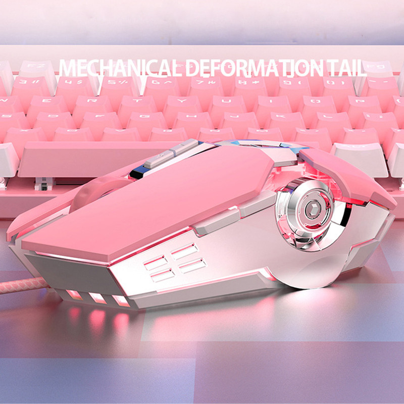 Mouse silențios pentru jocuri cu fir 3200 DPI LED retroiluminat USB optic ergonomic mouse cu fir mouse pentru computer pentru jocuri pentru laptop, șoareci