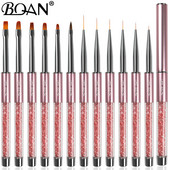 BQAN Professional 5/7/9/11/12/15 mm körömkefe Kézi rajz tippek Rajzvonal Festés Toll Eszközök Manikűr köröm ecset díszítés