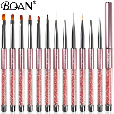 BQAN Professional 5/7/9/11/12/15 mm körömkefe Kézi rajz tippek Rajzvonal Festés Toll Eszközök Manikűr köröm ecset díszítés