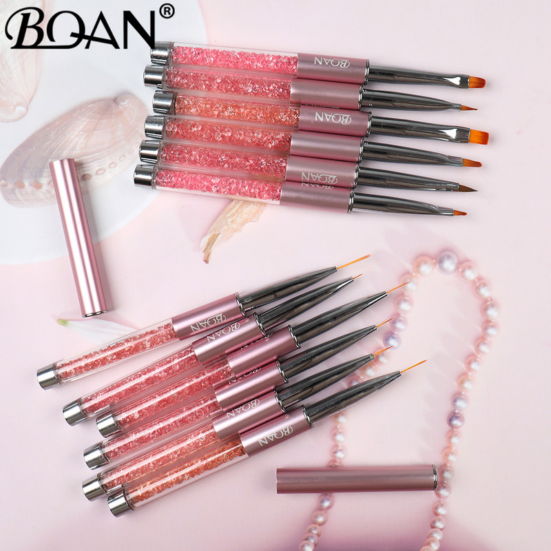 BQAN Professional 5/7/9/11/12/15 mm körömkefe Kézi rajz tippek Rajzvonal Festés Toll Eszközök Manikűr köröm ecset díszítés