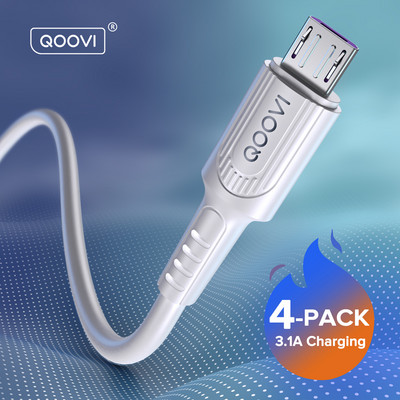4бр. 3A Micro USB кабел Бързо зареждане USB C Зарядно устройство Тип C Мобилен телефон Android Кабел за данни за iPhone Samsung Xiaomi Redmi HUAWEI