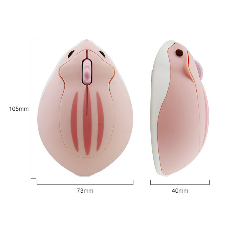 Aranyos rajzfilm vezeték nélküli egér USB optikai számítógép mini egér 1600DPI hörcsög design kis kézi egerek laptophoz