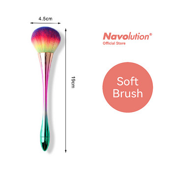 2 Styles Nail Art Dust Brush for Manicure Beauty Brush Blush Powder brushes Fashion Gel Nail Accessories Nail Material Tools