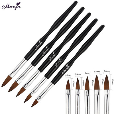 Monja 5db Nail Art akril folyékony por faragás virágformáló építőkefe toll manikűr eszközök