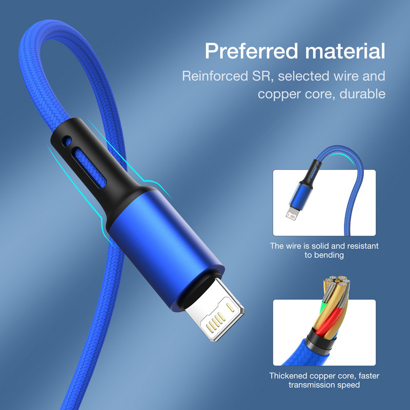 Καλώδιο USB για iPhone 13 12 11 Pro Max 5 6 s 6s 7 8 Plus SE Apple iPad Fast Charge Cord Origin i Phone Data Charger Wire 1m 2m 3m