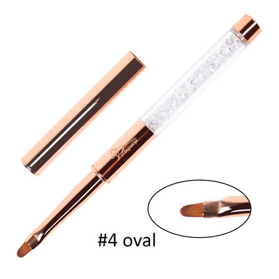 BQAN 1db 4#6#8# köröm ecset UV gél lakk festő ecset kék strassz fogantyú körömrajzoló ecset DIY manikűr tervező eszköz