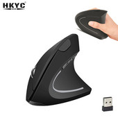 HKYC vezeték nélküli egér függőleges játék egér USB számítógép egerek ergonómikus asztali függőleges egér 1600 DPI PC laptophoz irodai otthon