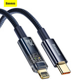 Baseus Auto Smart Power-Off Καλώδιο φορτιστή USB C PD 20W για iPhone 13 12 11 XR Γρήγορη φόρτιση Καλώδιο καλωδίου αυτόματης απενεργοποίησης