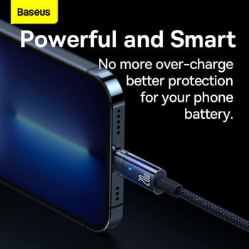 Baseus Auto Smart Power-Off PD 20W USB C Кабел за зарядно устройство за iPhone 13 12 11 XR Бързо зареждане Автоматично изключване на захранването Кабел за кабел