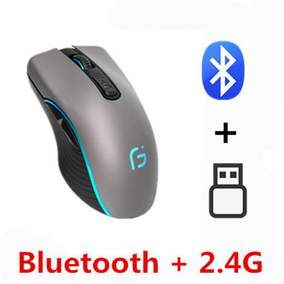 KuWFi računalni miš Bluetooth 4.0+2.4Ghz bežični dvostruki način rada 2 u 1 2400DPI ergonomski prijenosni optički miševi za PC/laptop