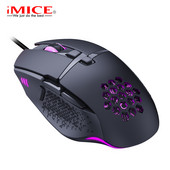 Vezetékes LED Gaming Mouse 7200 DPI számítógépes egér Gamer USB Ergonomikus Mause kábellel PC laptophoz RGB optikai egerek háttérvilágítással